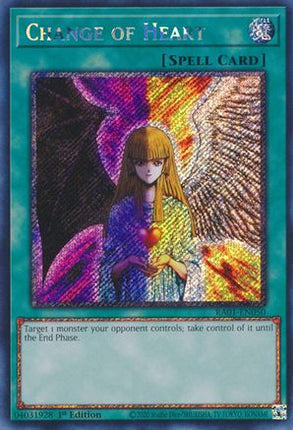 Change of Heart (Platinum Secret Rare)  [RA01-EN050] 1st Edition