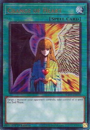 Change of Heart (PUR) (Prismatic Ultimate Rare) [RA01-EN050] 1st Edition