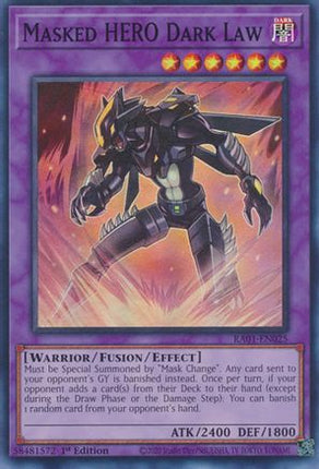 Masked HERO Dark Law (Super Rare) [RA01-EN025] 1st Edition