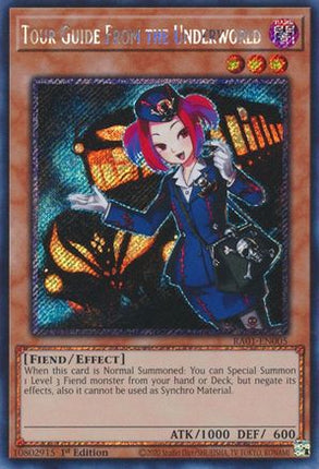 Tour Guide From the Underworld (Platinum Secret Rare)  [RA01-EN005] 1st Edition