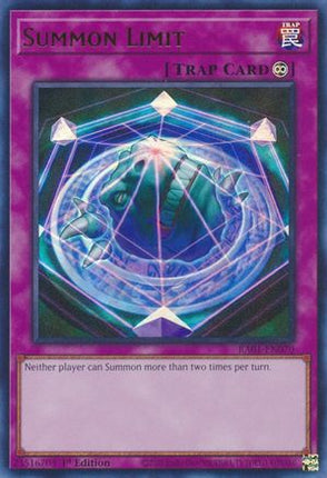 Summon Limit (UR) (Ultra Rare) [RA01-EN070] 1st Edition