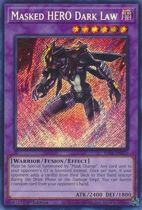 Masked HERO Dark Law (Secret Rare)  [RA01-EN025] 1st Edition