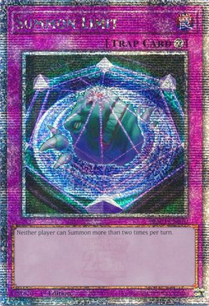 Summon Limit (Quarter Century Secret Rare)  [RA01-EN070] 1st Edition
