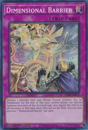 Dimensional Barrier (Super Rare) [RA01-EN072] 1st Edition