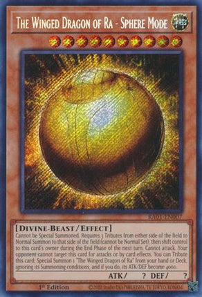 The Winged Dragon of Ra - Sphere Mode (Secret Rare)  [RA01-EN007] 1st Edition