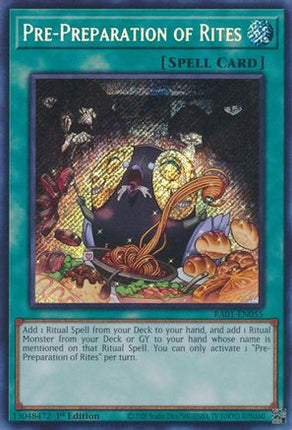 Pre-Preparation of Rites (Secret Rare)  [RA01-EN055] 1st Edition