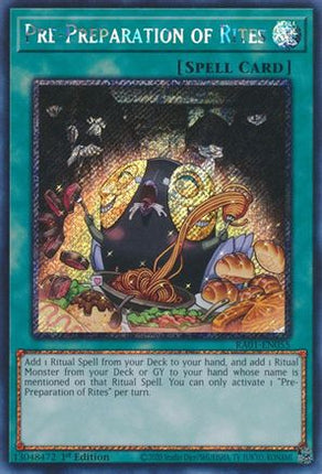 Pre-Preparation of Rites (Platinum Secret Rare)  [RA01-EN055] 1st Edition