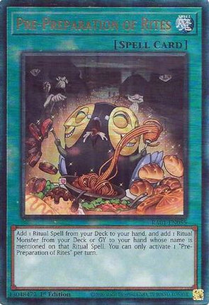 Pre-Preparation of Rites (PUR) (Prismatic Ultimate Rare) [RA01-EN055] 1st Edition