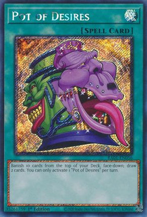 Pot of Desires (Platinum Secret Rare)  [RA01-EN056] 1st Edition