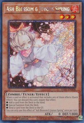 Ash Blossom & Joyous Spring (Platinum Secret Rare)  [RA01-EN008] 1st Edition