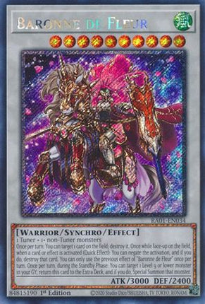 Baronne de Fleur (Platinum Secret Rare)  [RA01-EN034] 1st Edition