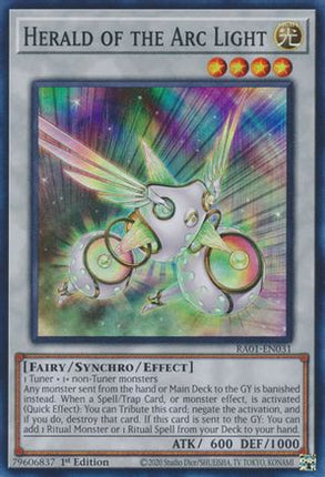 Herald of the Arc Light (Super Rare) [RA01-EN031] 1st Edition