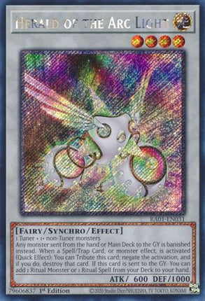 Herald of the Arc Light (Platinum Secret Rare)  [RA01-EN031] 1st Edition