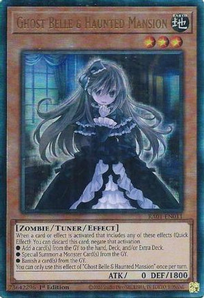 Ghost Belle & Haunted Mansion (PUR) (Prismatic Ultimate Rare) [RA01-EN011] 1st Edition