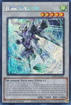Junk Speeder (Platinum Secret Rare)  [RA01-EN032] 1st Edition