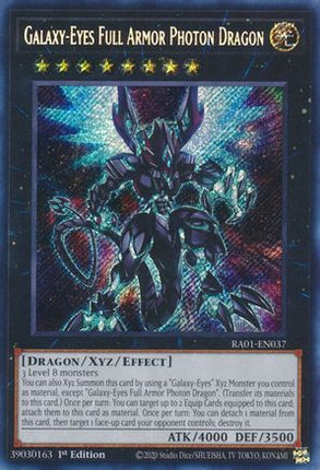 Galaxy-Eyes Full Armor Photon Dragon (Secret Rare)  [RA01-EN037] 1st Edition