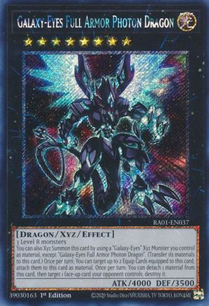 Galaxy-Eyes Full Armor Photon Dragon (Platinum Secret Rare)  [RA01-EN037] 1st Edition