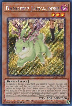 Danger!? Jackalope? (Platinum Secret Rare)  [RA01-EN013] 1st Edition