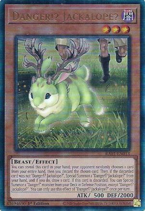 Danger!? Jackalope? (PUR) (Prismatic Ultimate Rare) [RA01-EN013] 1st Edition