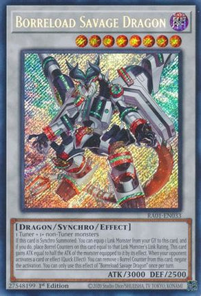 Borreload Savage Dragon (Secret Rare)  [RA01-EN033] 1st Edition