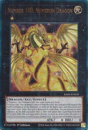 Number 100: Numeron Dragon (PUR) (Prismatic Ultimate Rare) [RA01-EN039] 1st Edition