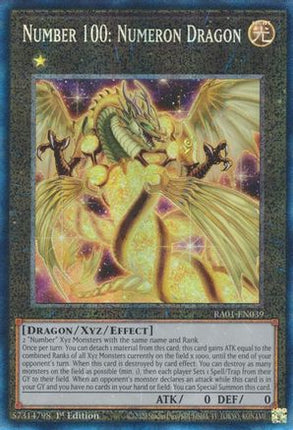 Number 100: Numeron Dragon (PCR) (Prismatic Collector's Rare) [RA01-EN039] 1st Edition