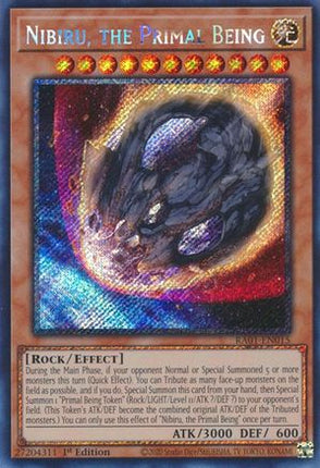 Nibiru, the Primal Being (Platinum Secret Rare)  [RA01-EN015] 1st Edition