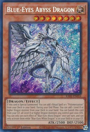 Blue-Eyes Abyss Dragon (Secret Rare)  [RA01-EN016] 1st Edition