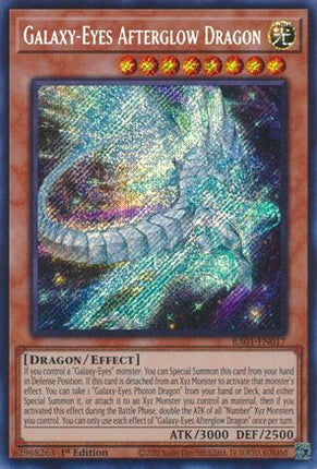 Galaxy-Eyes Afterglow Dragon (Secret Rare)  [RA01-EN017] 1st Edition