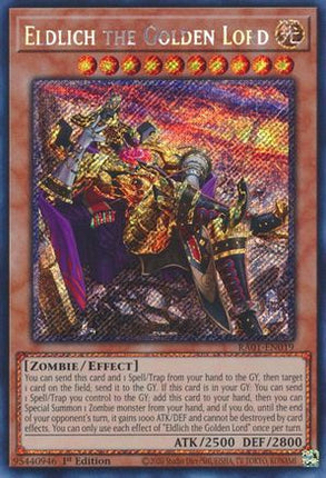 Eldlich the Golden Lord (Alternate Art) (Platinum Secret Rare)  [RA01-EN019] 1st Edition