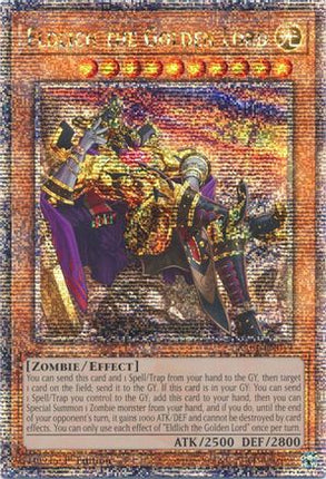 Eldlich the Golden Lord (Alternate Art) (Quarter Century Secret Rare)  [RA01-EN019] 1st Edition