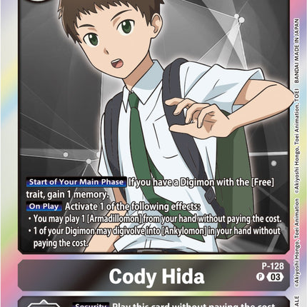 Cody Hida [P-128] (Tamer Party Pack -The Beginning- Ver. 2.0) [Promotional Cards]