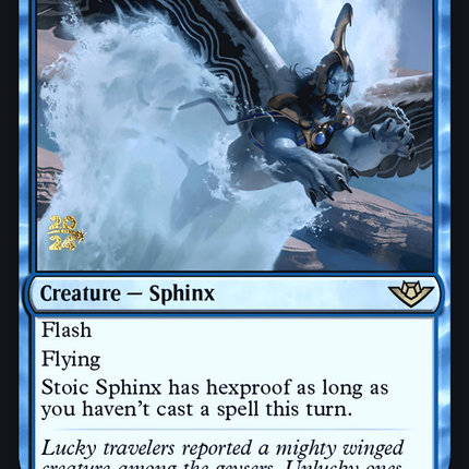 Stoic Sphinx [Outlaws of Thunder Junction Promos] Prerelease Foil