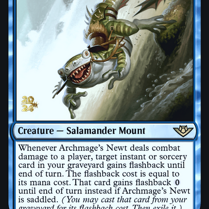 Archmage's Newt [Outlaws of Thunder Junction Promos] Prerelease Foil