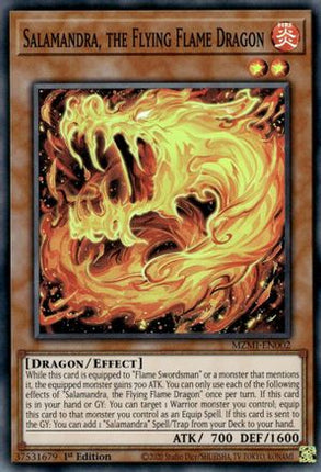 Salamandra, the Flying Flame Dragon [MZMI-EN002] Super Rare 1st Edition