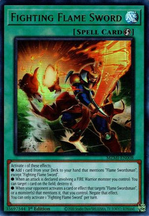 Fighting Flame Sword [MZMI-EN008] Ultra Rare 1st Edition