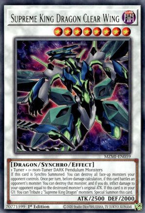 Supreme King Dragon Clear Wing (Rare) [MZMI-EN059] 1st Edition