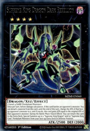 Supreme King Dragon Dark Rebellion [MZMI-EN060] Rare 1st Edition
