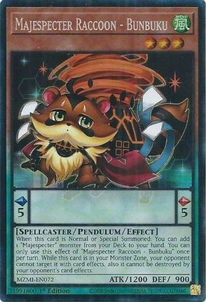 Majespecter Raccoon - Bunbuku (CR) (Collector's Rare) [MZMI-EN072] 1st Edition
