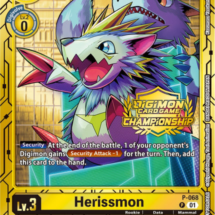 Herissmon [P-068] (Championship 2023 Gold Card Set) [Promotional Cards]