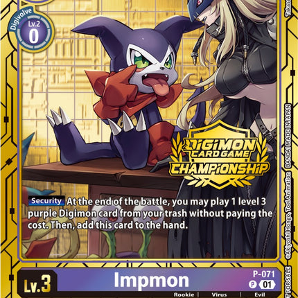 Impmon [P-071] (Championship 2023 Gold Card Set) [Promotional Cards]
