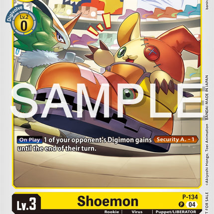 Shoemon [P-134] (Digimon Liberator Promotion Pack) [Promotional Cards]