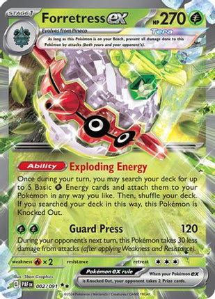 Forretress ex - 002/091 [SV: Paldean Fates] Holofoil