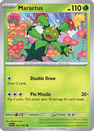 Maractus - 3/null [SV: Paldean Fates] Reverse Holofoil