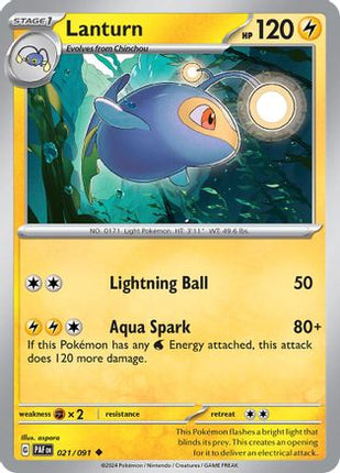 Lanturn - 21/null [SV: Paldean Fates] Reverse Holofoil