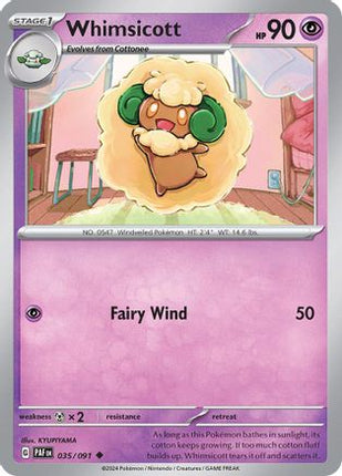 Whimsicott - 35/null [SV: Paldean Fates] Reverse Holofoil