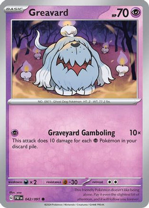 Greavard - 42/null [SV: Paldean Fates] Reverse Holofoil