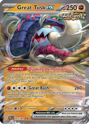 Great Tusk ex - 53/null [SV: Paldean Fates] Holofoil