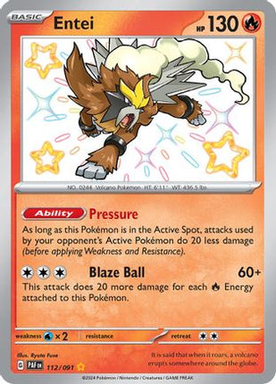 Entei - 112/null [SV: Paldean Fates] Holofoil