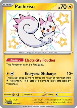 Pachirisu - 138/null [SV: Paldean Fates] Holofoil